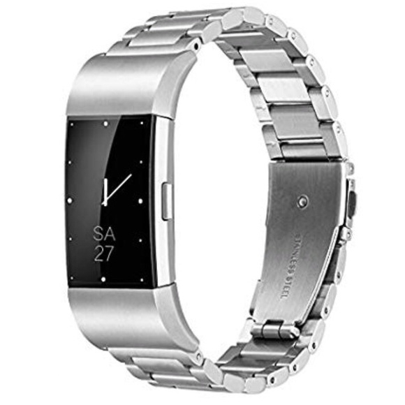 🛍 Fitbit Charge 2 Band Silver Stainless Steel - Picture 1 of 7
